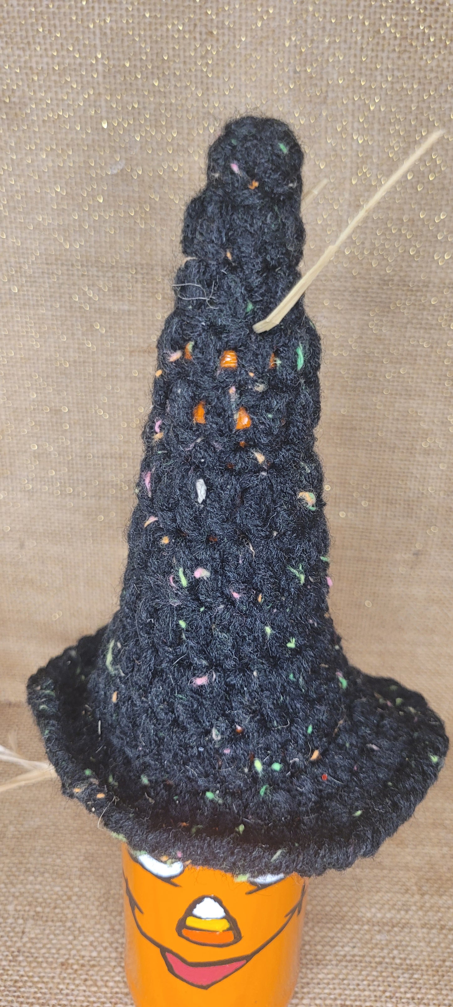 Handcrafted Whimsical Scarecrow Bottle Decor