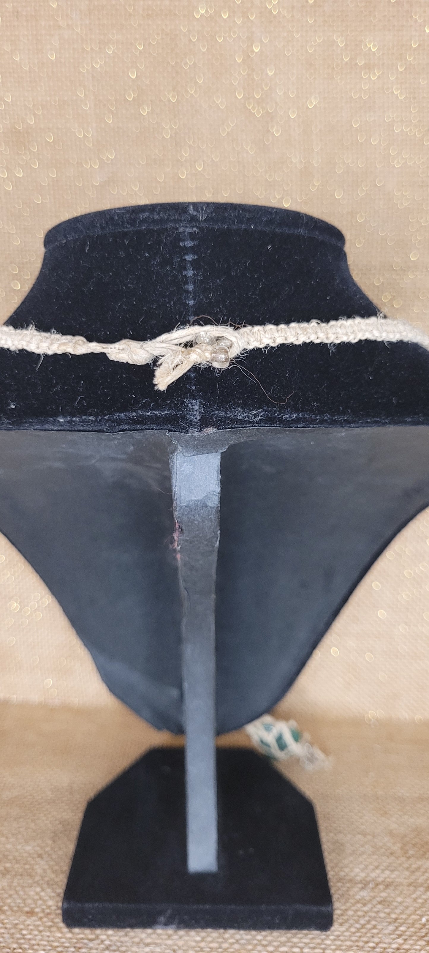 Handcrafted Jade Crystal Macramé Hemp Necklace