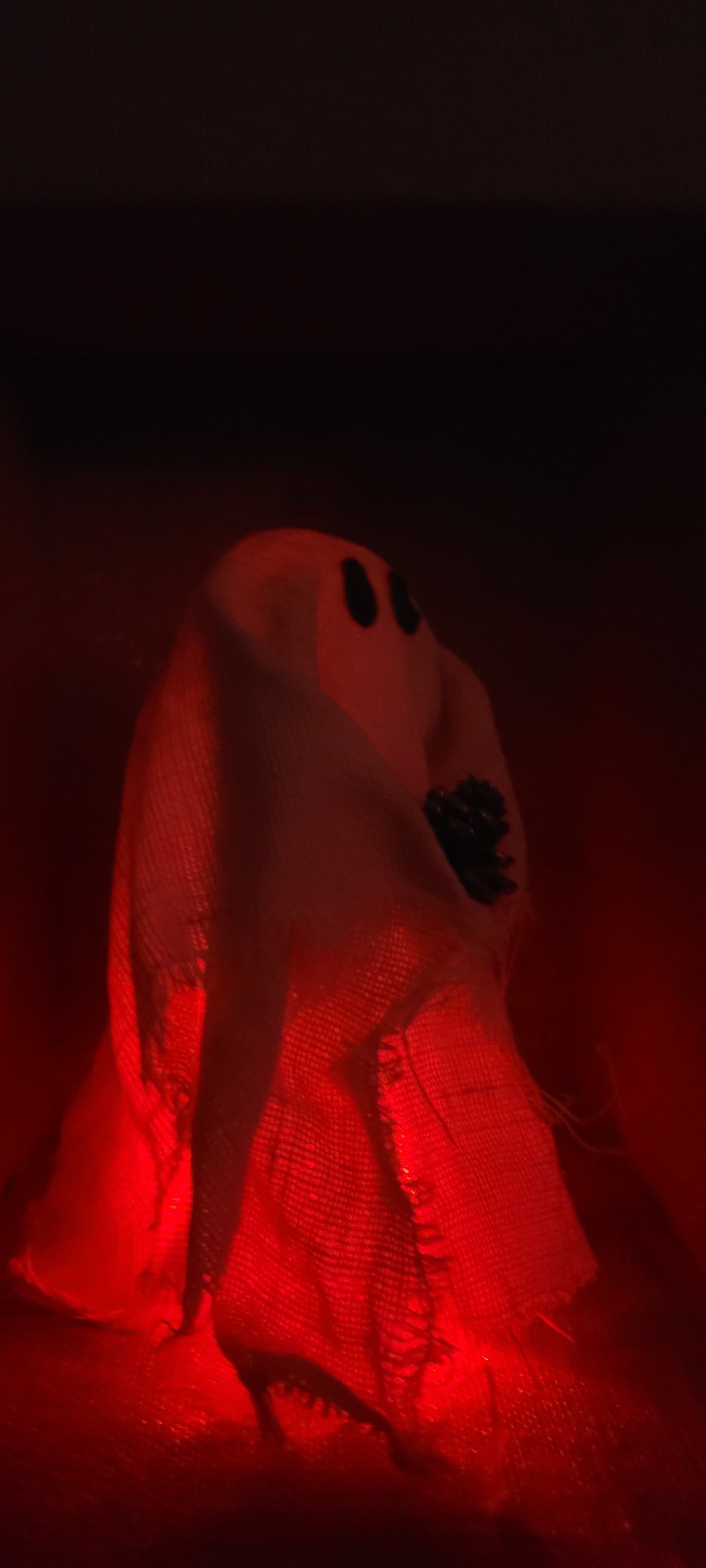 Glittered Rustic Ghost Luminary