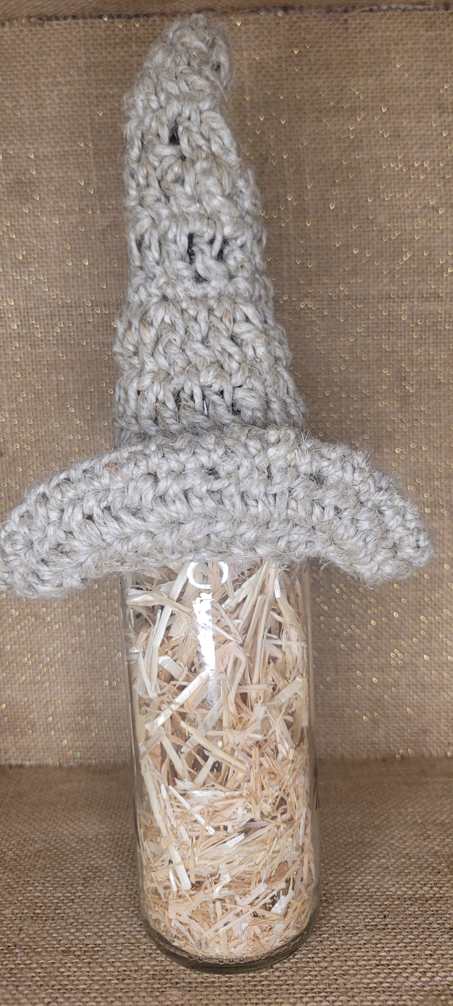 Handcrafted Rustic Scarecrow Jar Decor