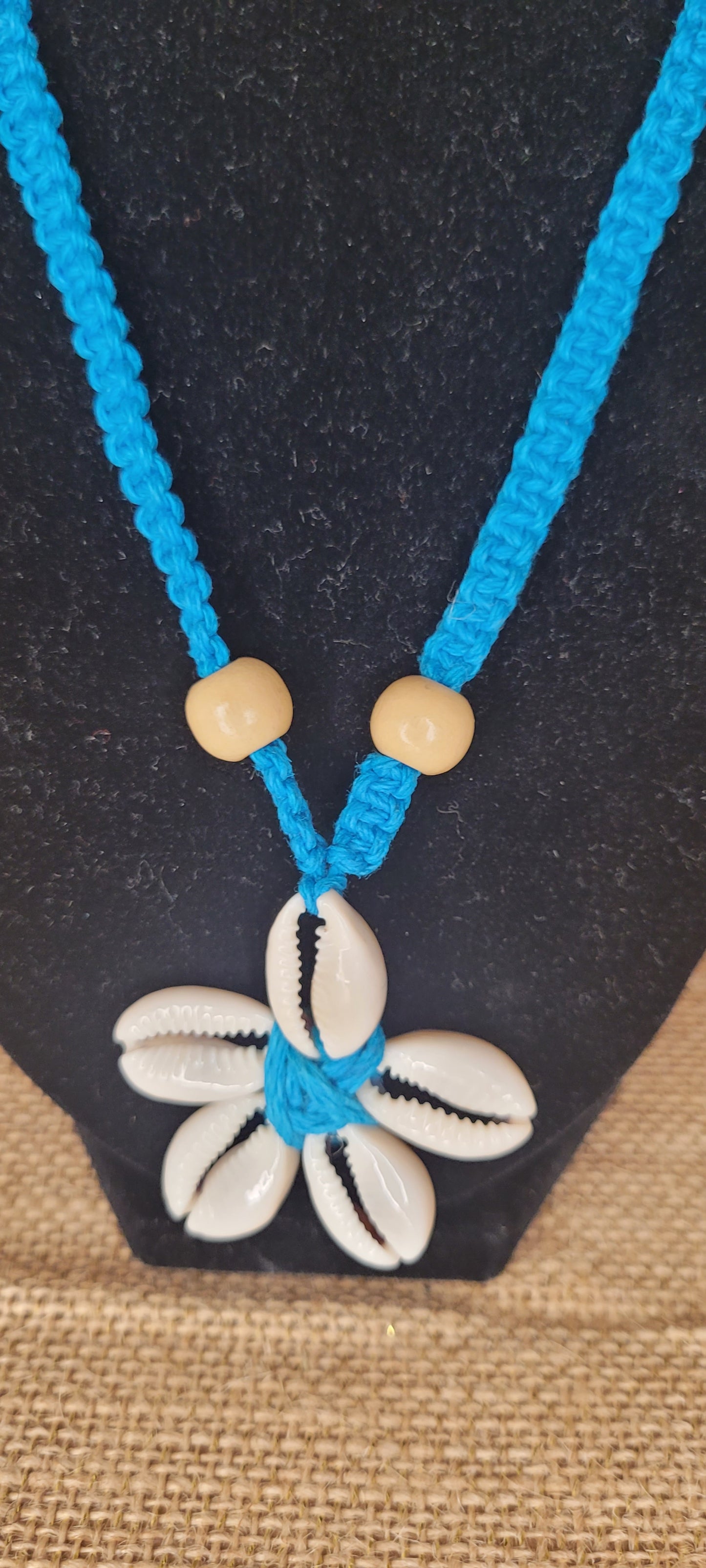 Handwoven Cowrie Shell Flower Necklace