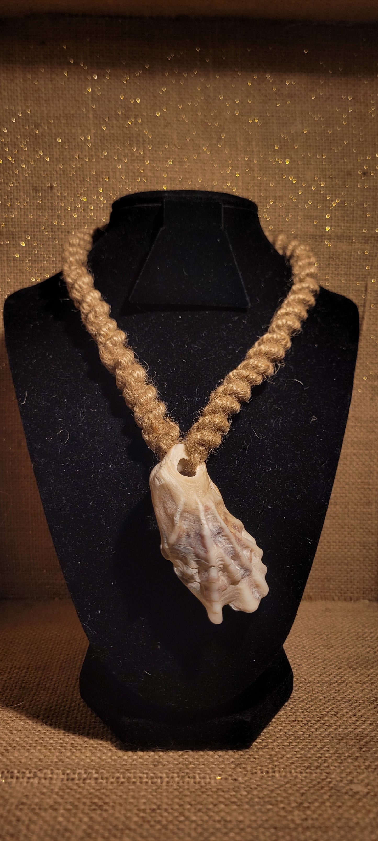 Artisan Hand-Woven Jute & Natural Sea Shell Pendant