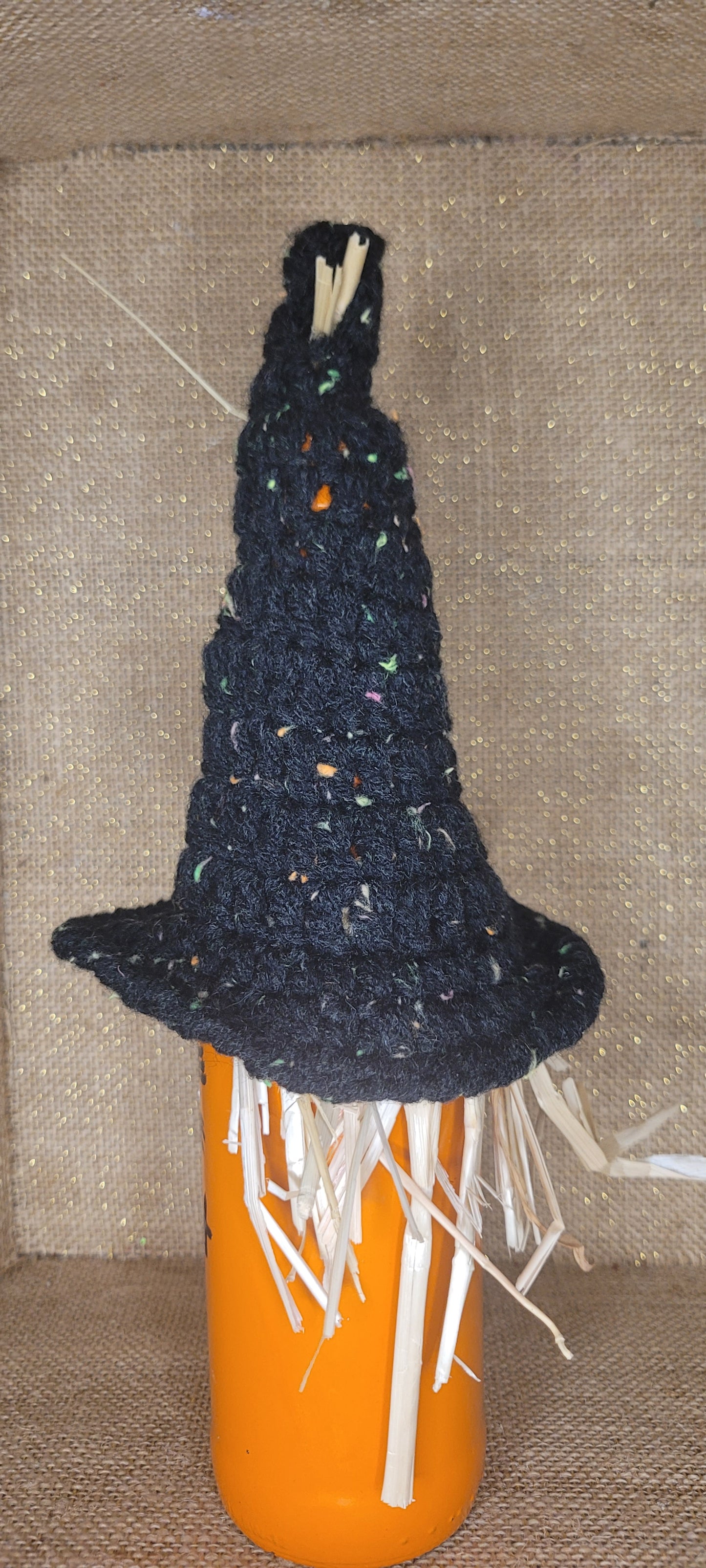 Handcrafted Whimsical Scarecrow Bottle Decor