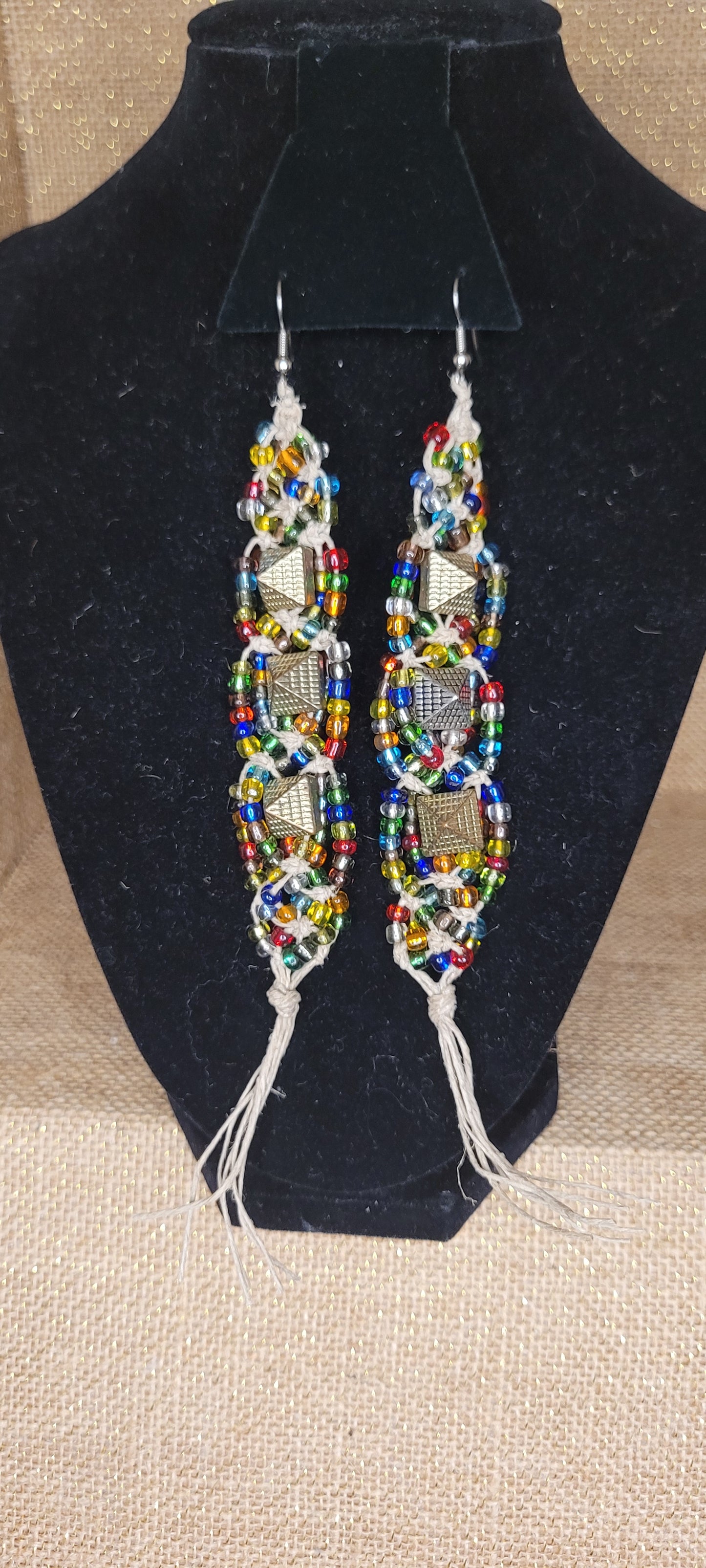 Artisan Woven Hemp Rope Earrings