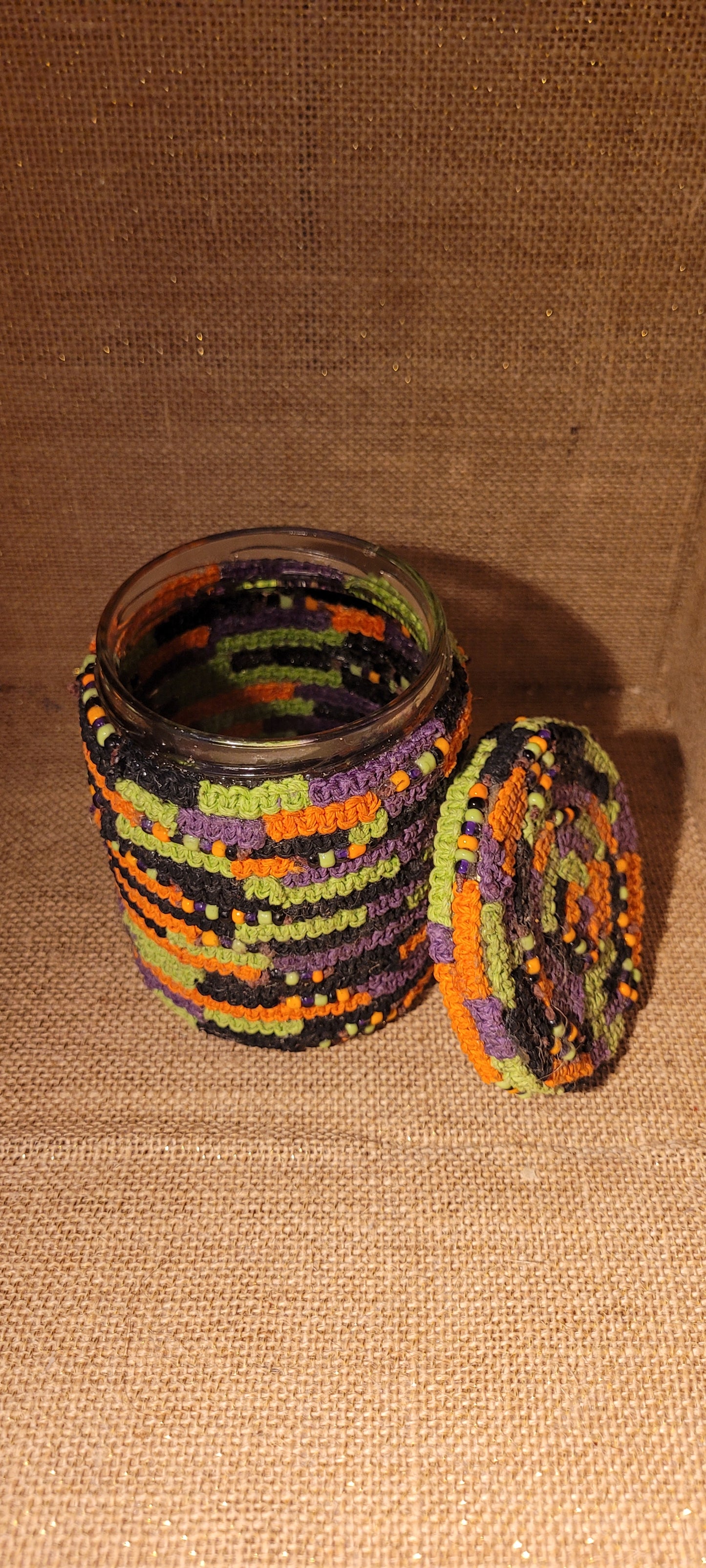 The Halloween Patch Recycled Decorative Jar