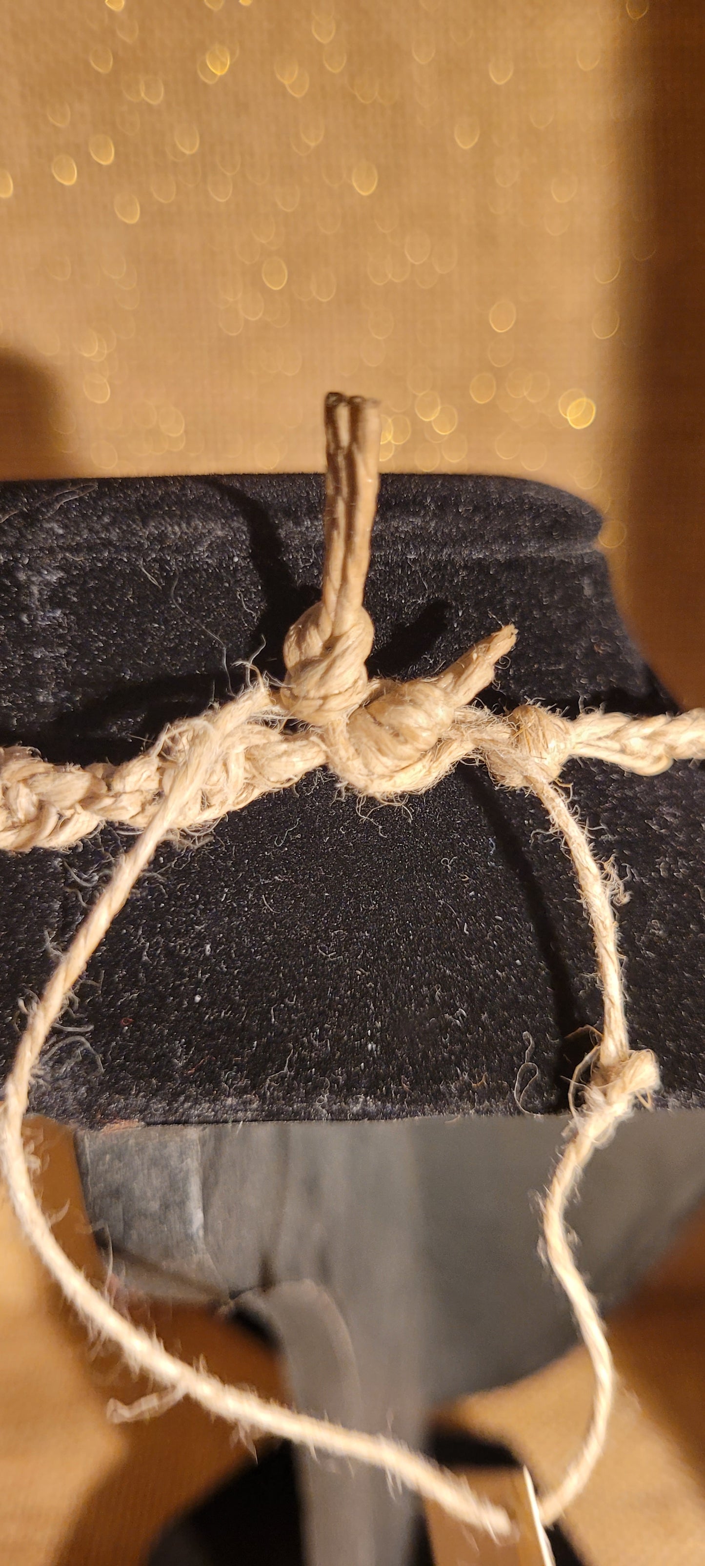 Handcrafted Hemp & Marble Statement Necklace