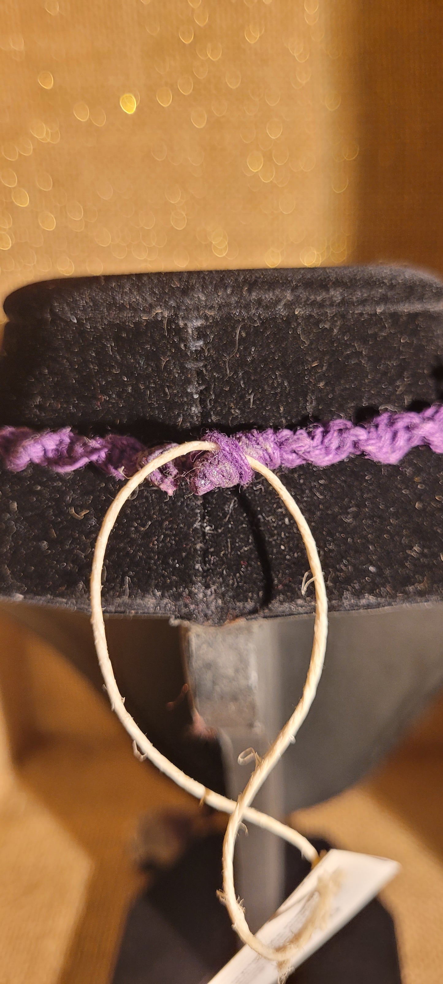 Healing Amethyst Hand-Woven Hemp Necklace