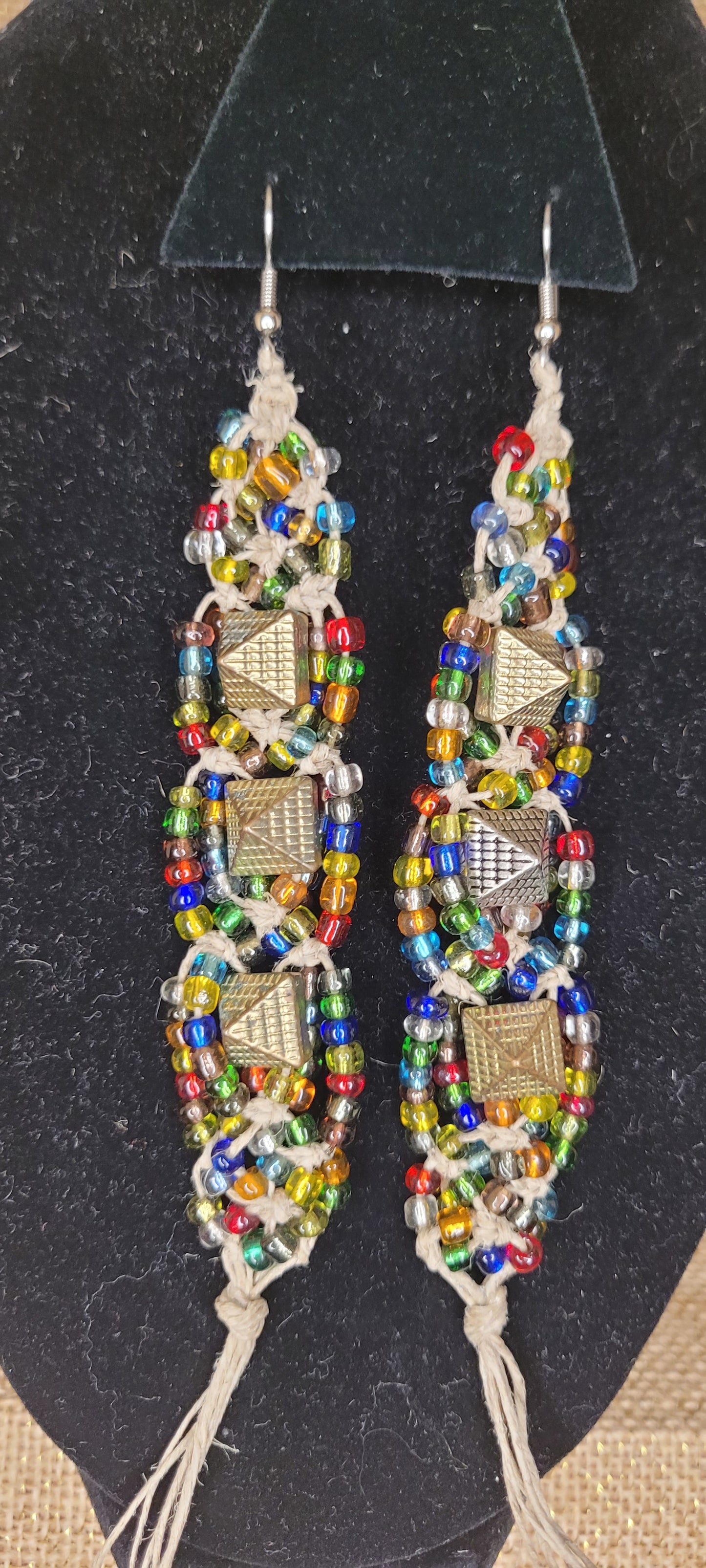 Artisan Woven Hemp Rope Earrings