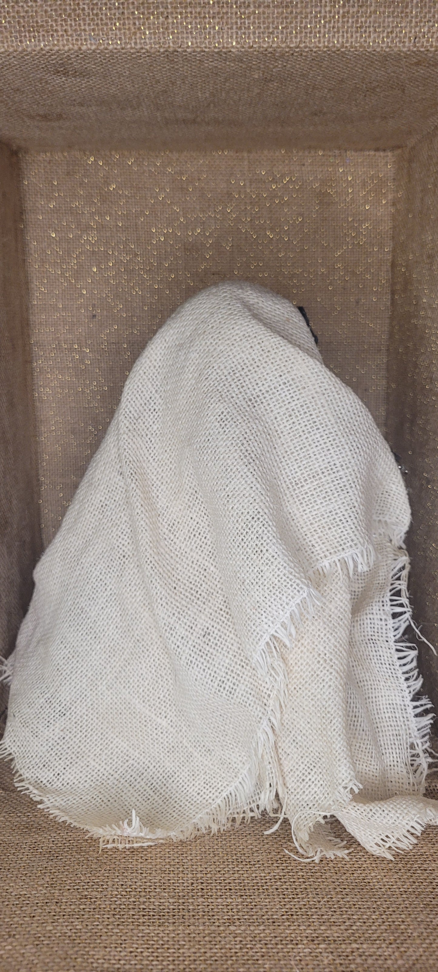 Glittered Rustic Ghost Luminary