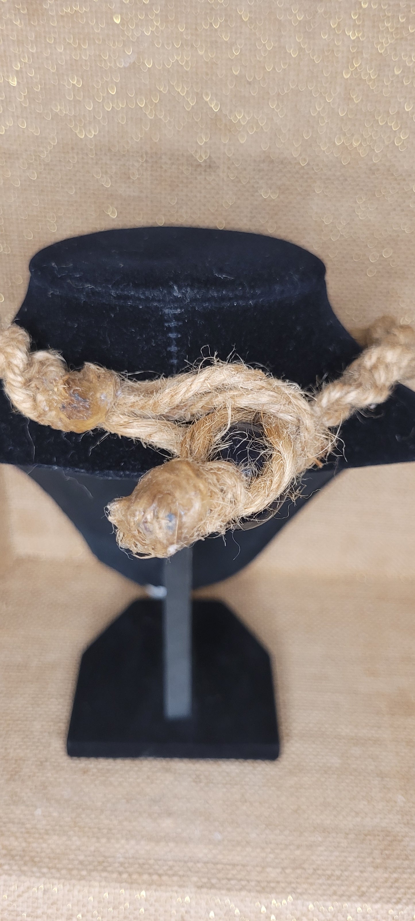 Bold Hemp Rope Necklace with Evil Eye Pendant