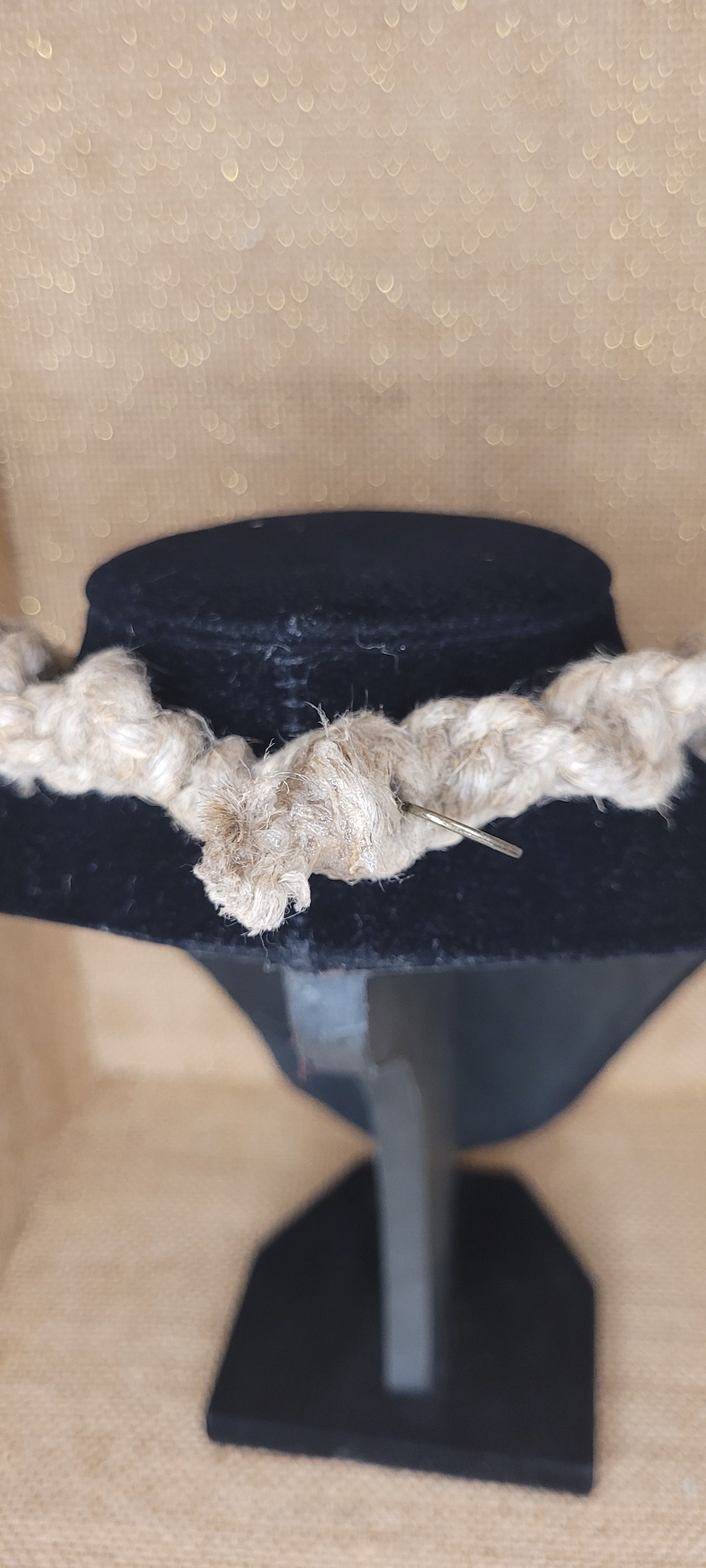 Handwoven Hemp Peace Sign Necklace