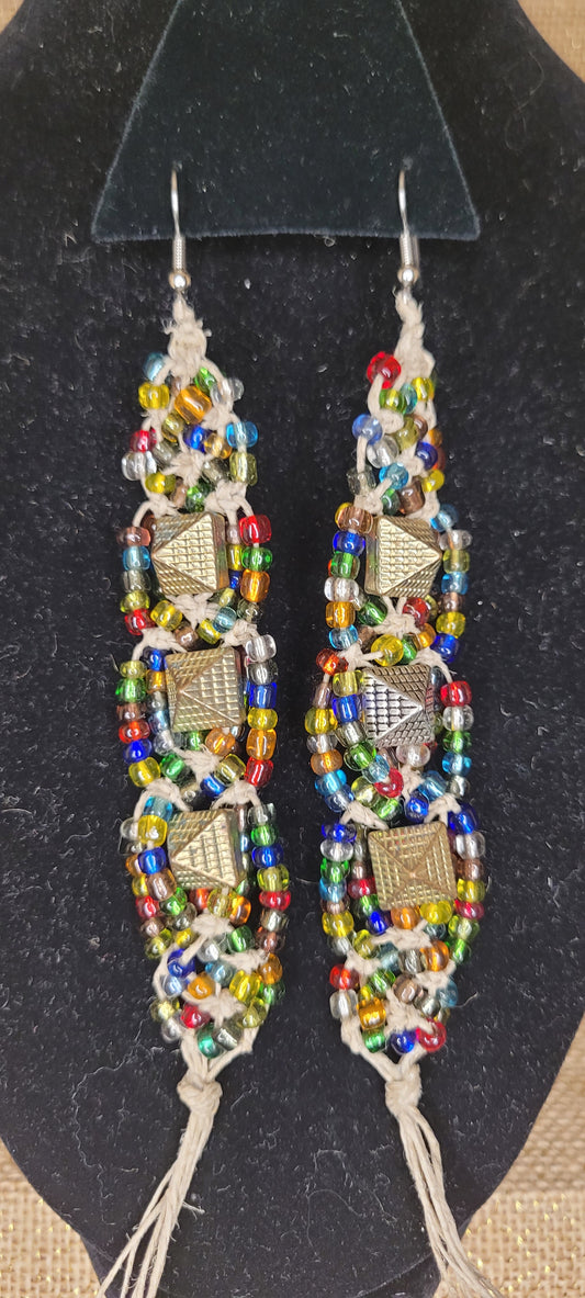 Artisan Woven Hemp Rope Earrings