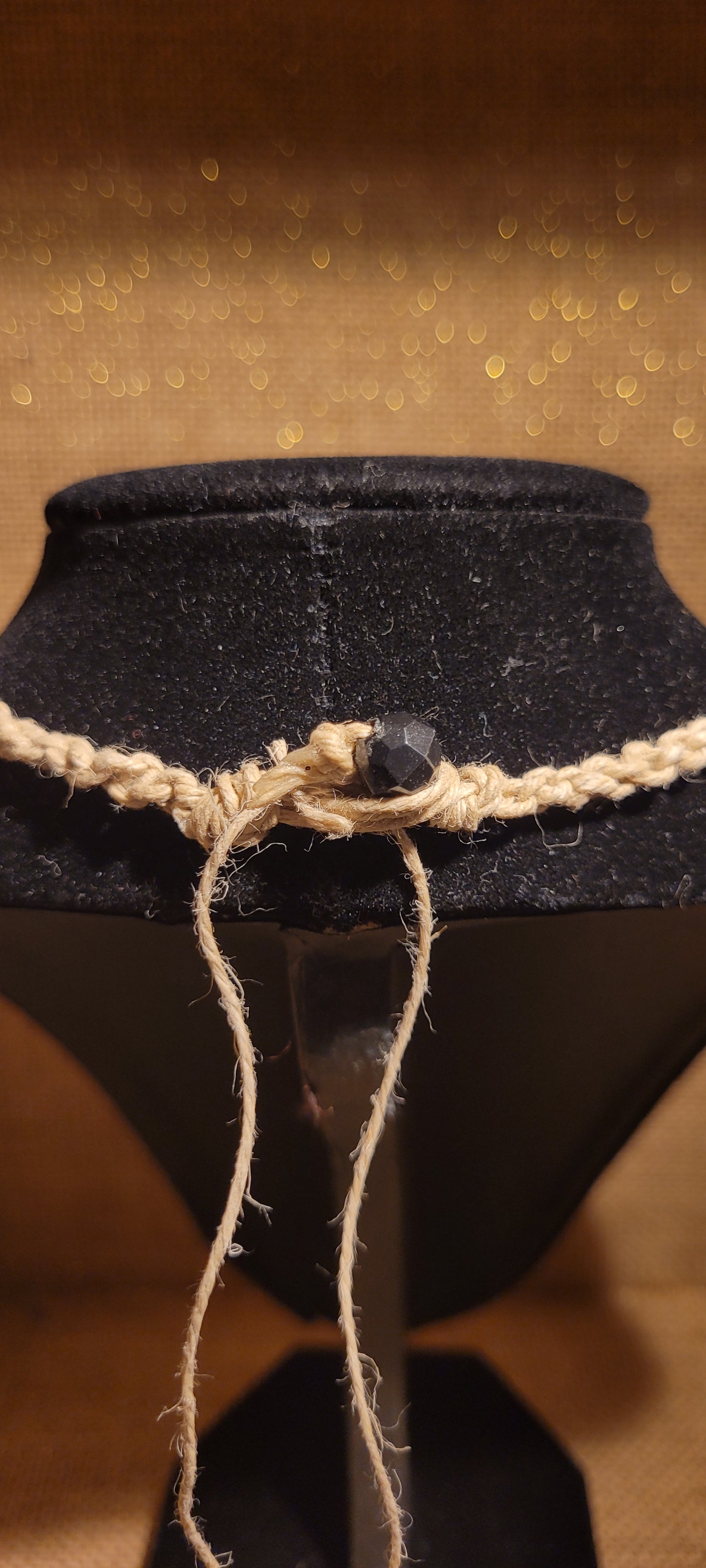 Artisanal Hemp & Berry-Tone Beaded Necklace