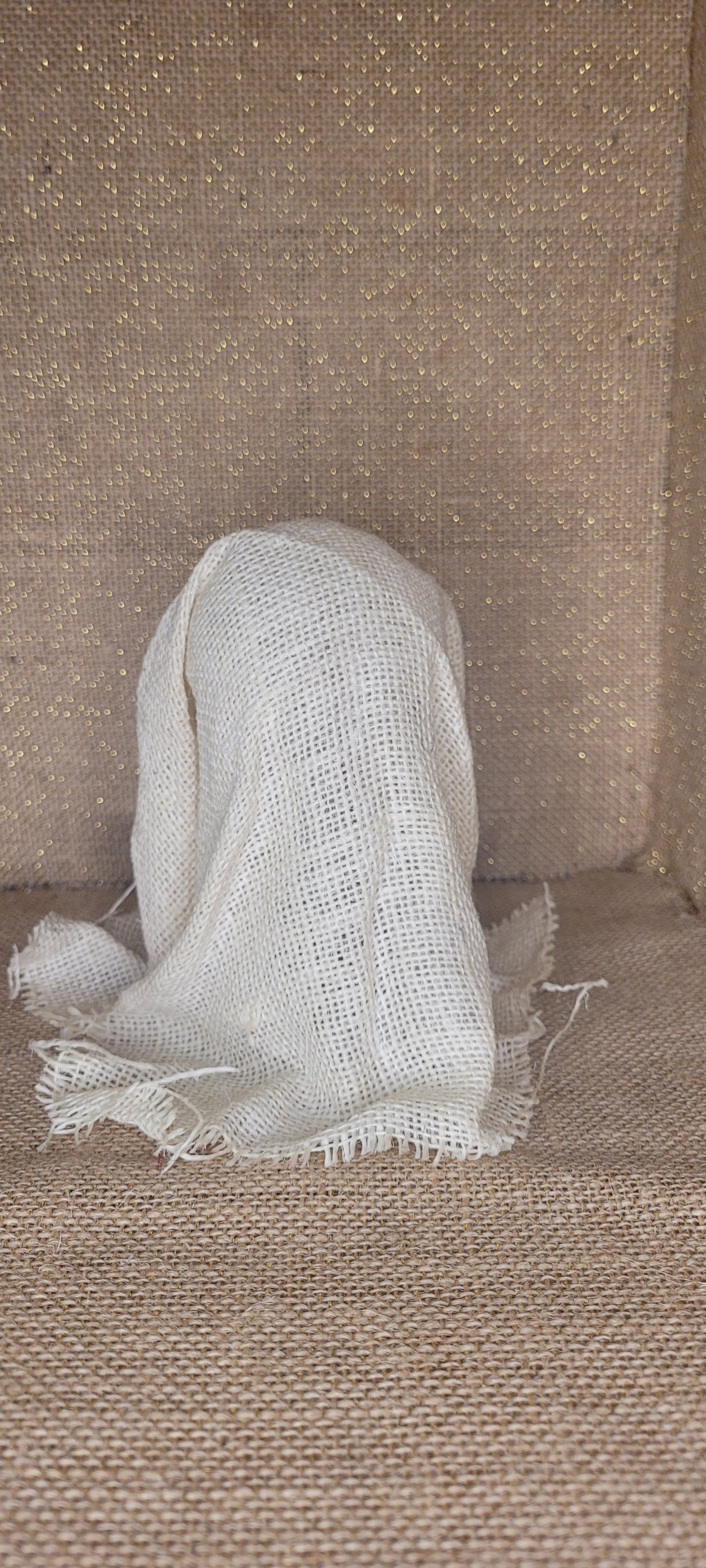 Rustic Illuminated Burlap Ghost Decor